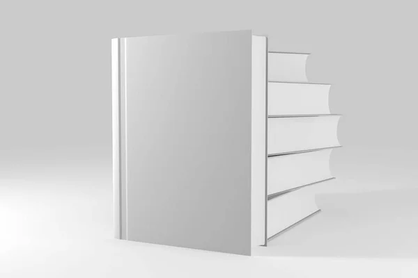 Пустая пустая книга или шаблон ноутбука на чистом белом фоне . — стоковое фото