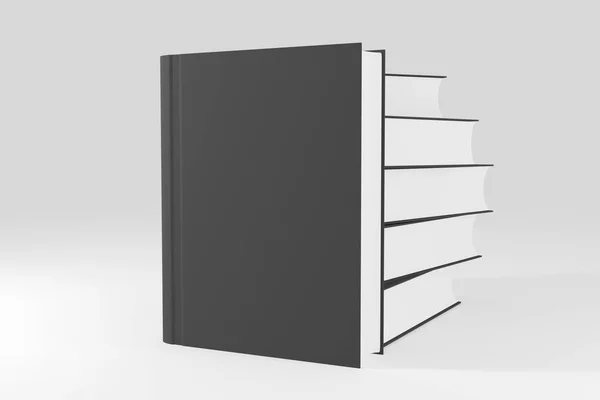 Libro vacío en blanco o plantilla de cuaderno sobre fondo blanco limpio . — Foto de Stock