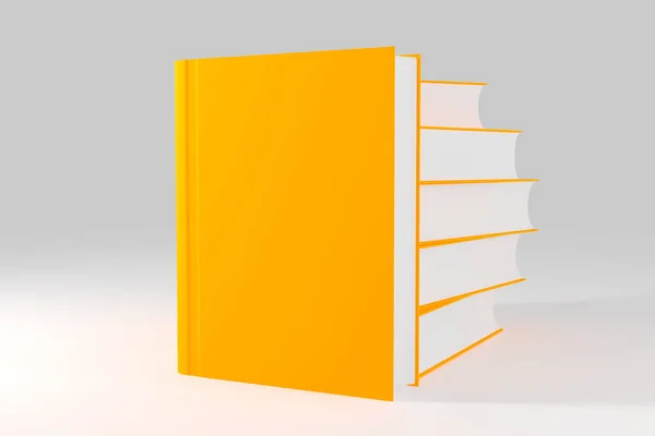 boş kitap veya Not defteri şablon temiz beyaz arka plan üzerinde. 3D Il