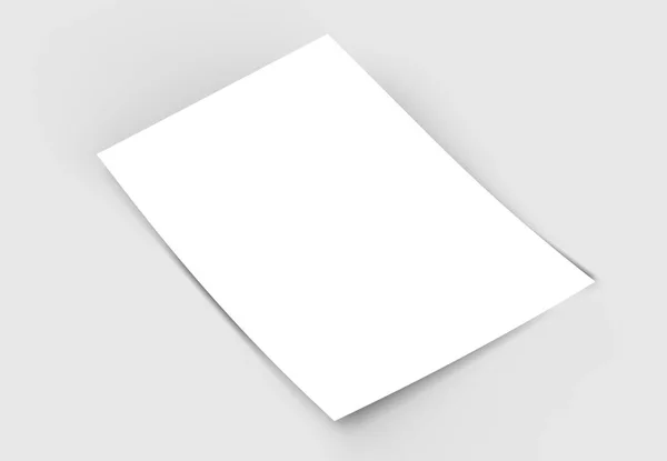 A4 formaat leeg papier Notitiesjabloon. Wit vel papier mock up. — Stockfoto