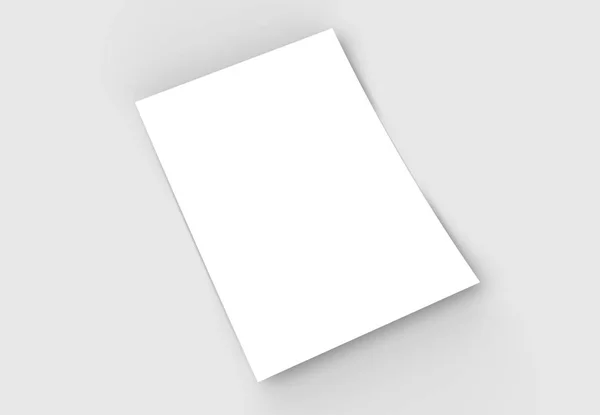 A4 Format leere Papier-Notizvorlage. Weißes Blatt Papier-Attrappe. — Stockfoto