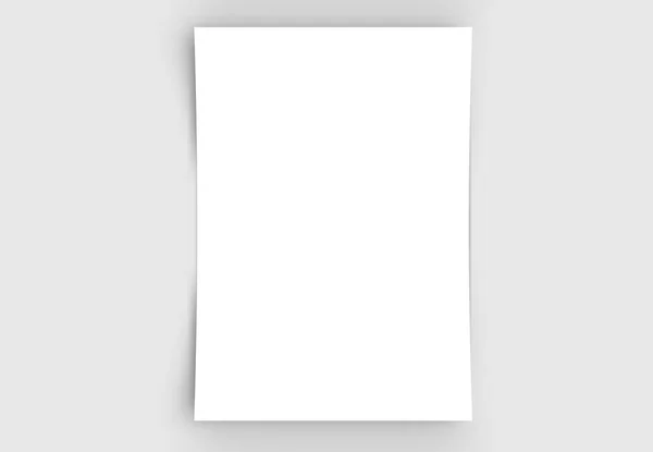 Plantilla de nota en papel en formato A4 vacío. Burla de papel blanco . — Foto de Stock
