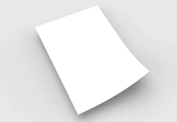 Templat catatan kertas kosong format A4. Selembar kertas putih. . — Stok Foto