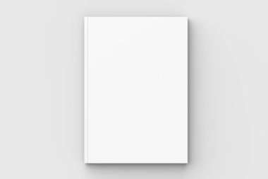 Broşür, dergi, kitap ya da katalog üzerinde izole yumuşak gra kadar sahte