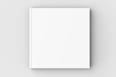 Kare broşür, dergi, kitap ya da katalog üzerinde izole haber alay