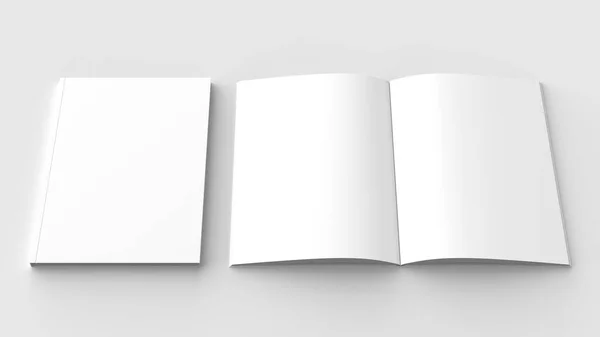 Brochura, revista, livro ou catálogo mock up isolado em macio gra — Fotografia de Stock