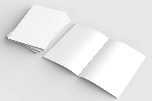 Brochura, revista, livro ou catálogo mock up isolado em macio gra — Fotografia de Stock