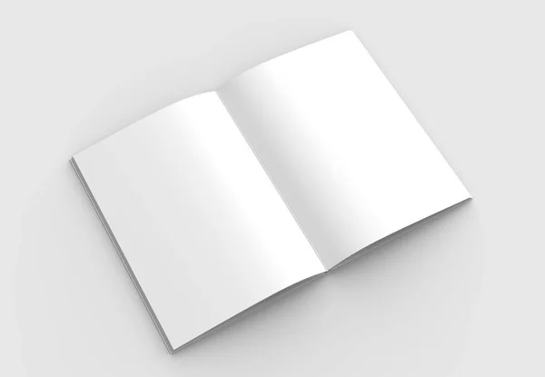 Broszury, czasopisma, książki lub katalog makieta gra miękki na białym tle na — Zdjęcie stockowe