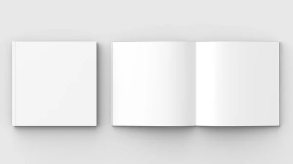 Kare broşür, dergi, kitap ya da katalog üzerinde izole haber alay