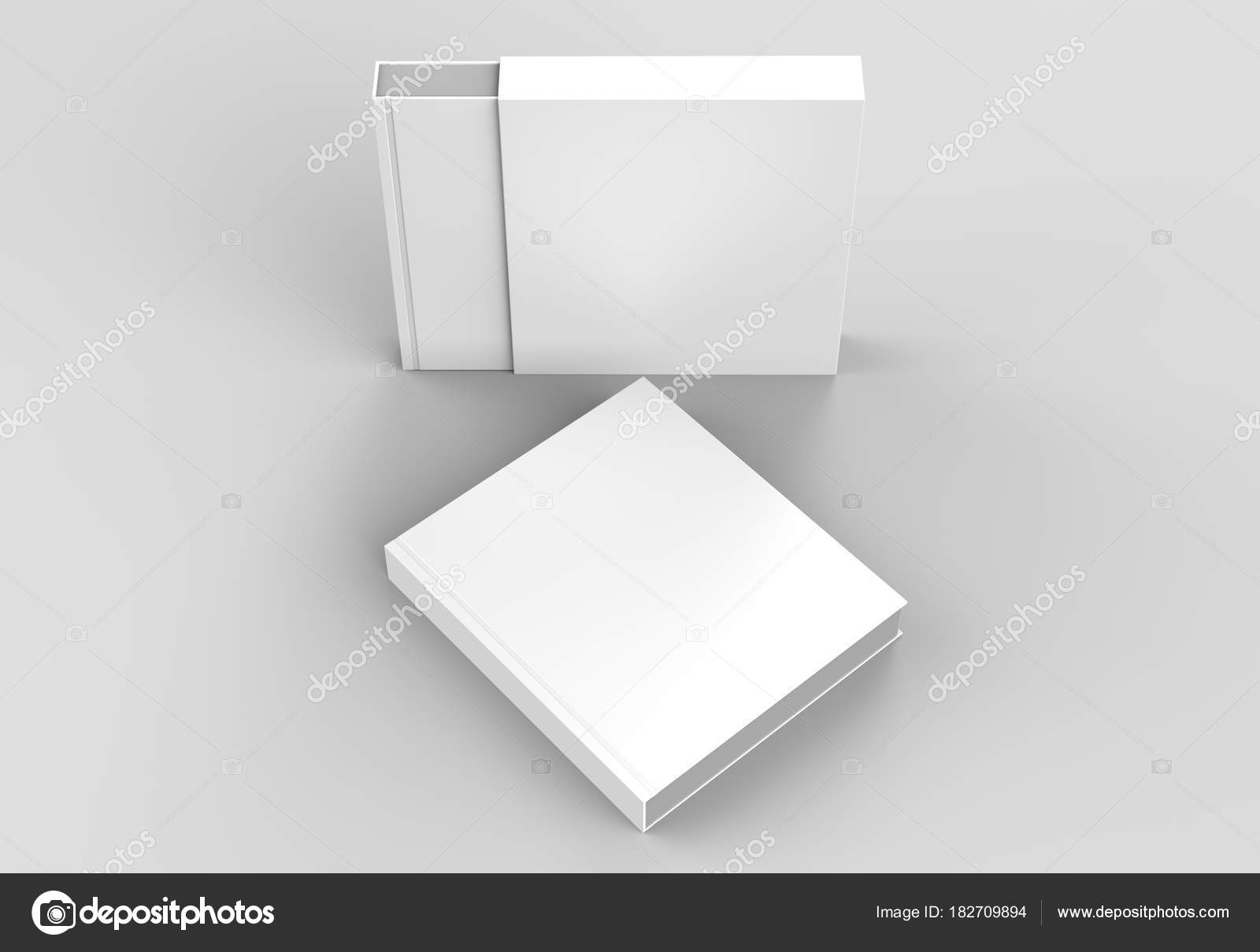 Download Livro slipcase quadrado mock up isolado no fundo cinza ...