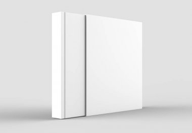 Alay kadar yumuşak gri arka plan üzerinde izole kare kitap kabı kitap. 3