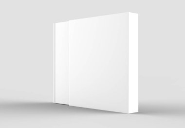 Alay kadar yumuşak gri arka plan üzerinde izole kare kitap kabı kitap. 3