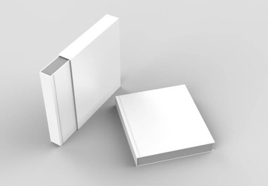 Alay kadar yumuşak gri arka plan üzerinde izole kare kitap kabı kitap. 3