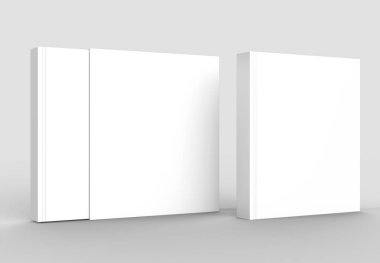 Alay kadar yumuşak gri arka plan üzerinde izole kare kitap kabı kitap. 3