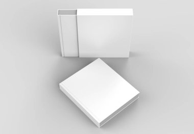 Alay kadar yumuşak gri arka plan üzerinde izole kare kitap kabı kitap. 3