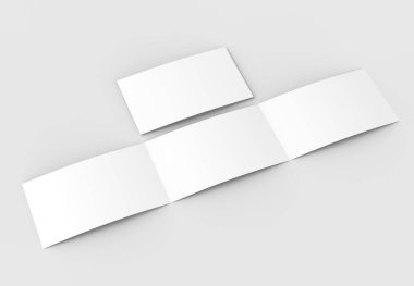 Şablon boş üç kat yatay - manzara broşür moc /