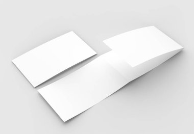 Şablon boş üç kat yatay - manzara broşür moc /