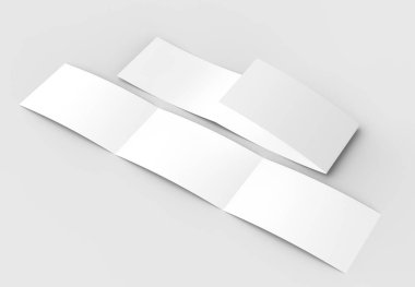 Şablon boş üç kat yatay - manzara broşür moc /