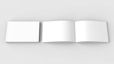 Yatay - manzara ciltli broşür, kitap ya da katalog sahte 