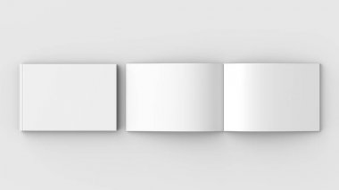 Yatay - manzara ciltli broşür, kitap ya da katalog sahte 