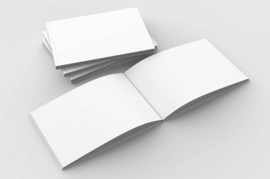 Yatay - manzara ciltli broşür, kitap ya da katalog sahte 