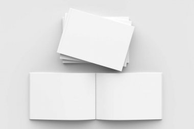 Yatay - manzara ciltli broşür, kitap ya da katalog sahte 