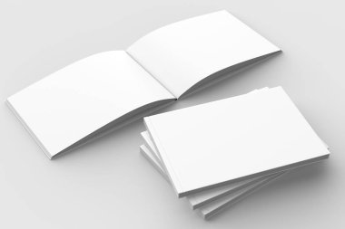 Yatay - manzara ciltli broşür, kitap ya da katalog sahte 