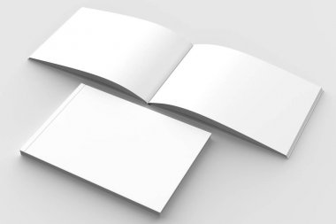 Yatay - manzara ciltli broşür, kitap ya da katalog sahte 