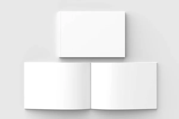 Orizzontale - opuscolo copertina rigida orizzontale, libro o catalogo modello — Foto Stock
