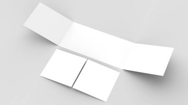 Yatay - peyzaj gate katlı broşür alay kadar üzerinde izole böylece