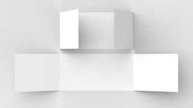 Yatay - peyzaj gate katlı broşür alay kadar üzerinde izole böylece