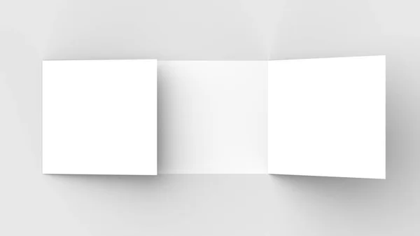Vízszintes - táj kapu fold brosúra modell akár elszigetelt így — Stock Fotó