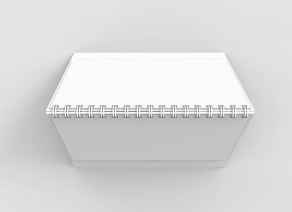 Kalendář stolní spirálová vazba izolované na měkké šedé pozadí — Stock fotografie
