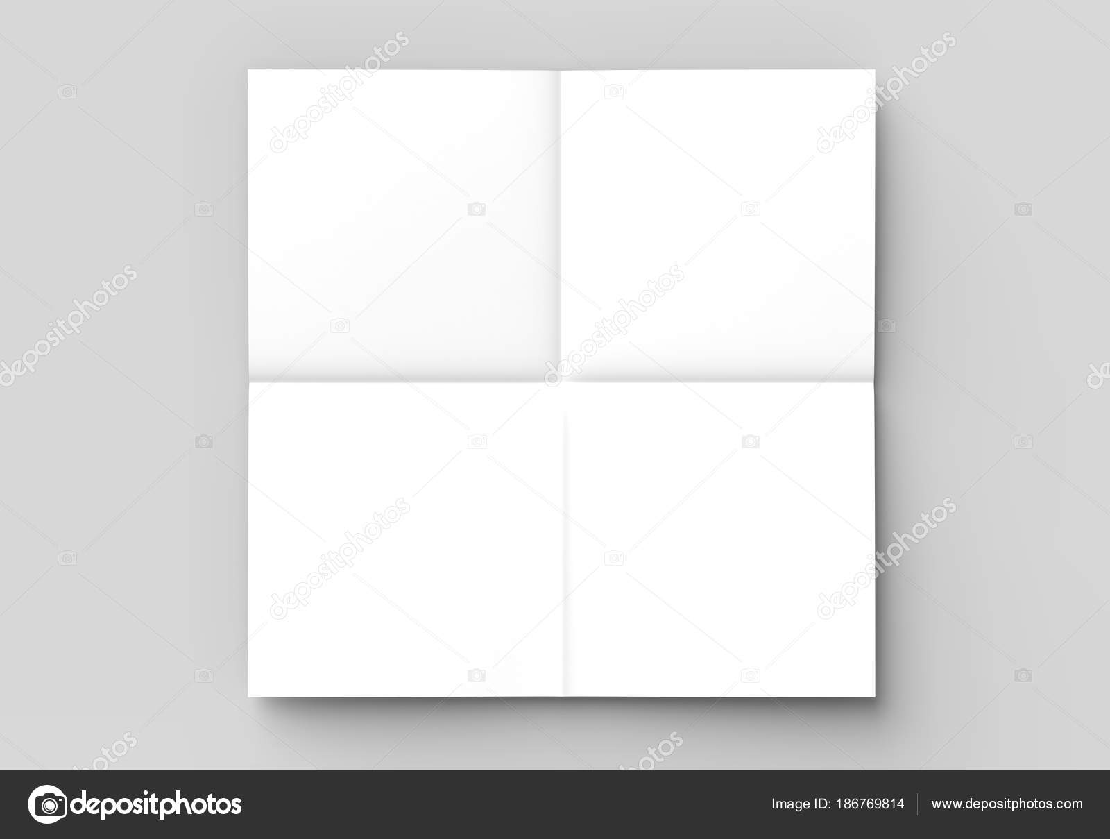 8 page leaflet French fold square brochure mock up isolated on Stock 8 page leaflet French fold square brochure mock up isolated on Stock