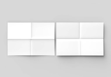 8 sayfa broşür - Fransız kat dik açı yatay - manzara 