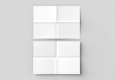 8 sayfa broşür - Fransız kat dik açı yatay - manzara 