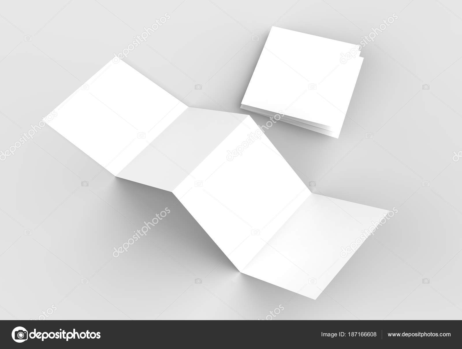 Download 8 Page Leaflet 4 Panel Accordion Fold Square Brochure Mock Up I Stock Photo C Sarmdy 187166608 PSD Mockup Templates