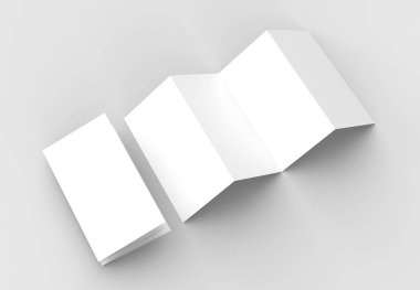 8 sayfa belgesi, 4 panel akordeon kat dikey broşür sahte