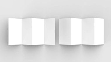 8 sayfa belgesi, 4 panel akordeon kat dikey broşür sahte