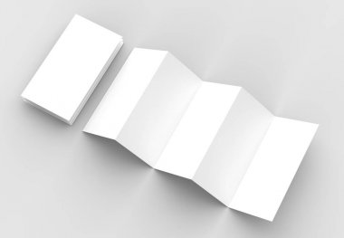 10 sayfa belgesi, 5 paneli akordeon kat dikey broşür sahte u