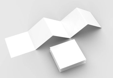 10 sayfa belgesi, 5 paneli akordeon kat kare broşür sahte 