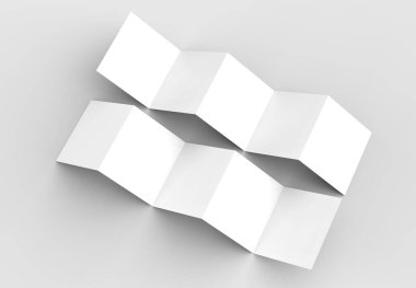 10 sayfa belgesi, 5 paneli akordeon kat kare broşür sahte 