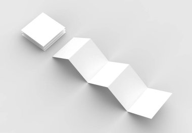 10 sayfa belgesi, 5 paneli akordeon kat kare broşür sahte 