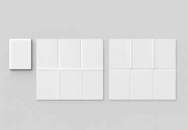 12 sayfa broşür - Fransızca dikey broşür sahte izole yukarı katlayın.