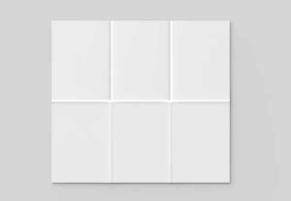 Prospecto de 12 páginas - Folleto vertical plegable francés maqueta aislado —  Fotos de Stock
