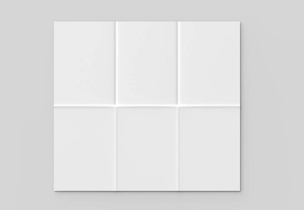 12 page leaflet - French fold vertical brochure mock up isolated