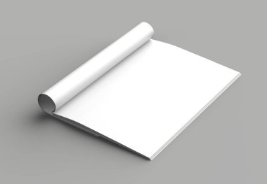 Yumuşak kapak broşür, dergi, kitap ya da alay kadar izole katalog 