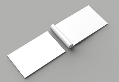 Yumuşak kapak manzara broşür, dergi, kitap ya da katalog kadar sahte