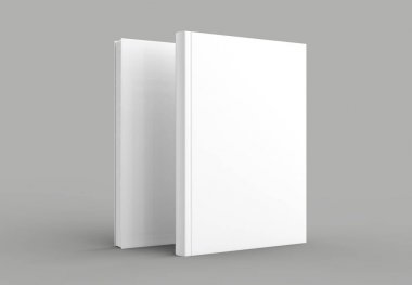 Sert kapak kitap kadar üzerinde izole yumuşak gri arka plan dalga geçiyorsunuz. 3D hasta