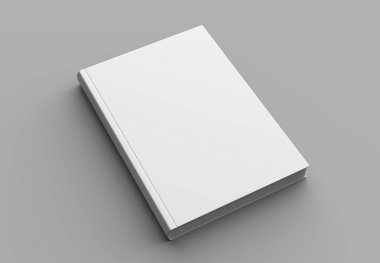 Sert kapak kitap kadar üzerinde izole yumuşak gri arka plan dalga geçiyorsunuz. 3D hasta